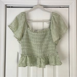 ASTR the Label smocked, cropped top